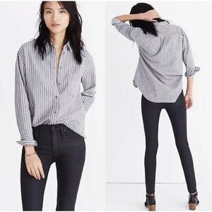 Madewell Westward  Button Down Shirt in Stripe